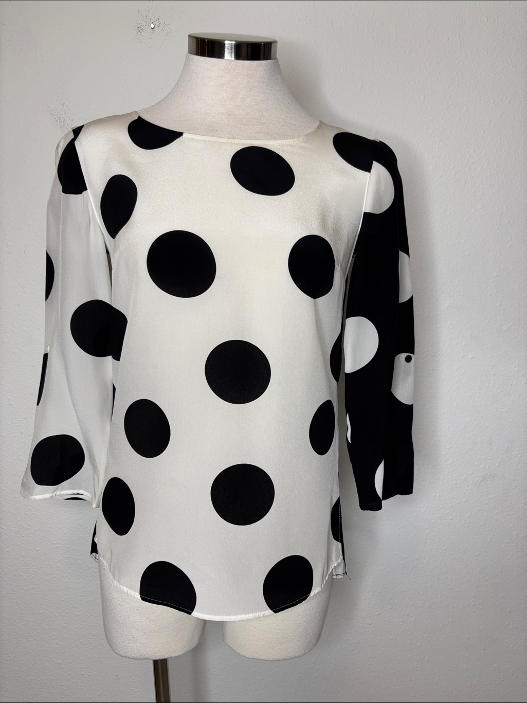 Akris Punto Black And White Polka Dot Blouse